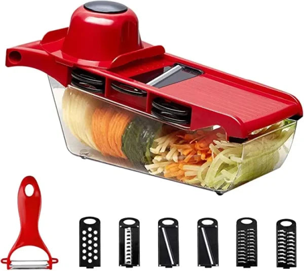 10-in-1 Mandoline Slicer & Vegetable Cutter – Stainless Steel Blades